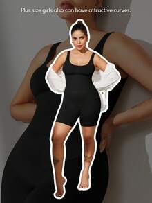 Plus Size Curve Woman Activewear Yoga Clothes Seamless Gym Sports High Support Moisture Wicking Workouts Breathable Outdoor Plus Size Curve - Black - View 8