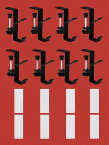 4Pcs/2Pcs/1PC Stocking Holders For Mantle For Christmas Decorations,2 In 1 Mantle Garland Holder For Hanging Christmas Stockings,No Drilling Required & Adjustable Garland Hanger, Metal - Black - View 11