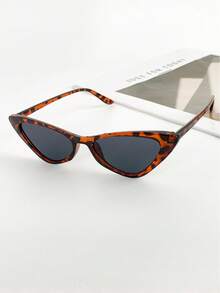 1 pezzo Occhiali da vista di moda con montatura piccola a forma di occhio di gatto per donne - 1 piccola scatola di eleganti compresse di cenere di fiori di fagiolo rosso - Visualizzare 3