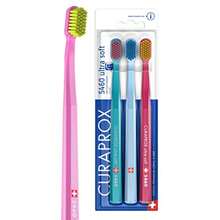 TYUI Curaprox CS 5460 Ultra-Soft Toothbrush For Sensitive Teeth Gums Gentle Plaque Removal 3-Pack Random Colour - 如圖 - 查看 1
