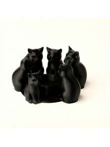 Đế nến hình mèo dễ thương, tạo bầu không khí ấm áp, đồ trang trí thủ công để bàn - Trang trí nhà cửa phòng khách/phòng ngủ thời trang - Đế nến trang trí [Không bao gồm nến], thích hợp cho phòng khách/phòng ngủ/phòng làm việc, tăng thêm bầu không khí ấm cúng cho ngôi nhà - Nhiều màu - Xem 9