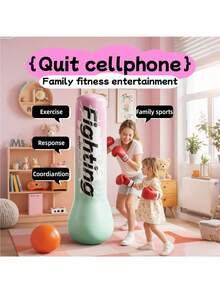 1pc Thickened PVC Inflatable Punching Column Tumbler Bag, Home Fitness Stress Relief Punching Bag Sports Equipment