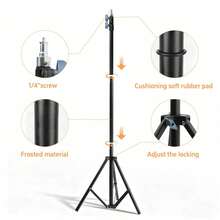 12-Inch Live LED Ring Fill Light | Multifunctional Photography Light, With 180cm Adjustable Stand And Universal Phone Clip, USB Power Supply, Three-Color Switchable, It Is Perfect For Makeup, Video Recording And Halloween Party Live Broadcast. This Universal Stabilizer Allows DIY Compatibility With More Ring Lights And Is Compatible With Cameras. - Black - View 4