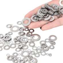 Stainless Steel Washer Set - Polished O-Ring Fasteners, Easy To Install, Durable For DIY, Mechanics & Electronics Projects, Includes Handy Installation Tool,Gaskets, Washers, Small Hardware Tools
