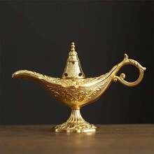 Ramadan Decorations Ramadan One Old Decorative Piece Magic Lamp For Burning Incense, Metal Incense Holder Device With Antique Design For Home Decor, Handmade - Versatile, Compact And Elegant, Old Style Home Decor, Candle Holder Gift, Artistic Decor For Spa Rooms, Ruby Use, Study, Office, Living Room, Bedroom And Coffee Table, Palace Style Gift - Multicolor - View 15