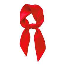 Lastclream Chiffon Square Neck Scarves For Women Handkerchief Retro Satin Ribbon Scarf For Hair Wrapping 23.6inch 26inch,23.6inchRibbon-Red - 23.6吋絲帶-紅色 - 查看 1