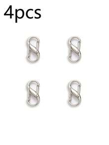 4pcs S-Shaped Spring Buckle, 8-Shaped Adjustable Chain Clasp, Metal Alloy Multi-Function Carabiner Clips - Multicolor - View 12
