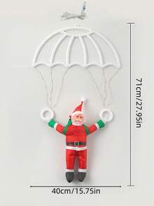 1 Pieza Luz de paracaídas de Papá Noel, Diseño creativo de paracaídas de Papá Noel, Alimentado por USB, Múltiples modos de iluminación, Adecuado para decoración de invierno y Navidad, Se puede usar para decoración de árbol de Navidad, sala de estar, dormitorio, comedor, decoración de vidrio y pared, decoración de escaparate de tienda, decoración de porche exterior, hermosa utilería para fotos - paracaídas - Ver 6