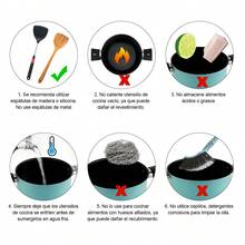 SSGP Sartén De Cerámica Antiadherente, Olla Sopa Con Tapa 24cm - Azul menta - Ver 10