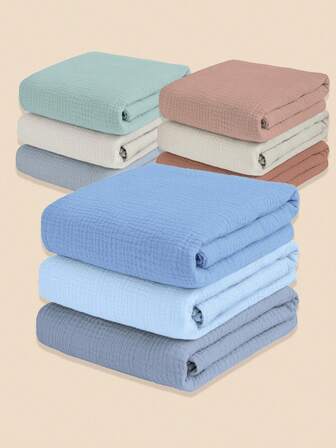 3件套婴儿襁褓毯套装，柔软、保暖、透气，适合春夏两季男女宝宝使用，是送给新生儿的绝佳礼物。