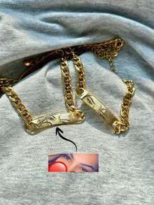 1件定制情侣照片手链，不锈钢链激光雕刻眼睛照片手链，刻字照片首饰，送给男友的礼物，周年纪念/情人节礼物，银色时尚，秋季潮流，休闲简约，适合周年纪念日、生日、日常佩戴、舞会、母亲节、情人节、毕业典礼、婚礼等场合，也是送给她、男友、女友、爸爸、妈妈的理想礼物。 - 彩色 - 查看 10