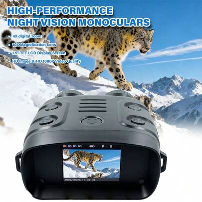 1080P Full HD Digital Night Vision Binoculars With Infrared IR, USB Charging, ABS Structure, Outdoor Hiking And Camping Gear, High-Power Optical Components For Adults, Video Recording And Photography Capabilities