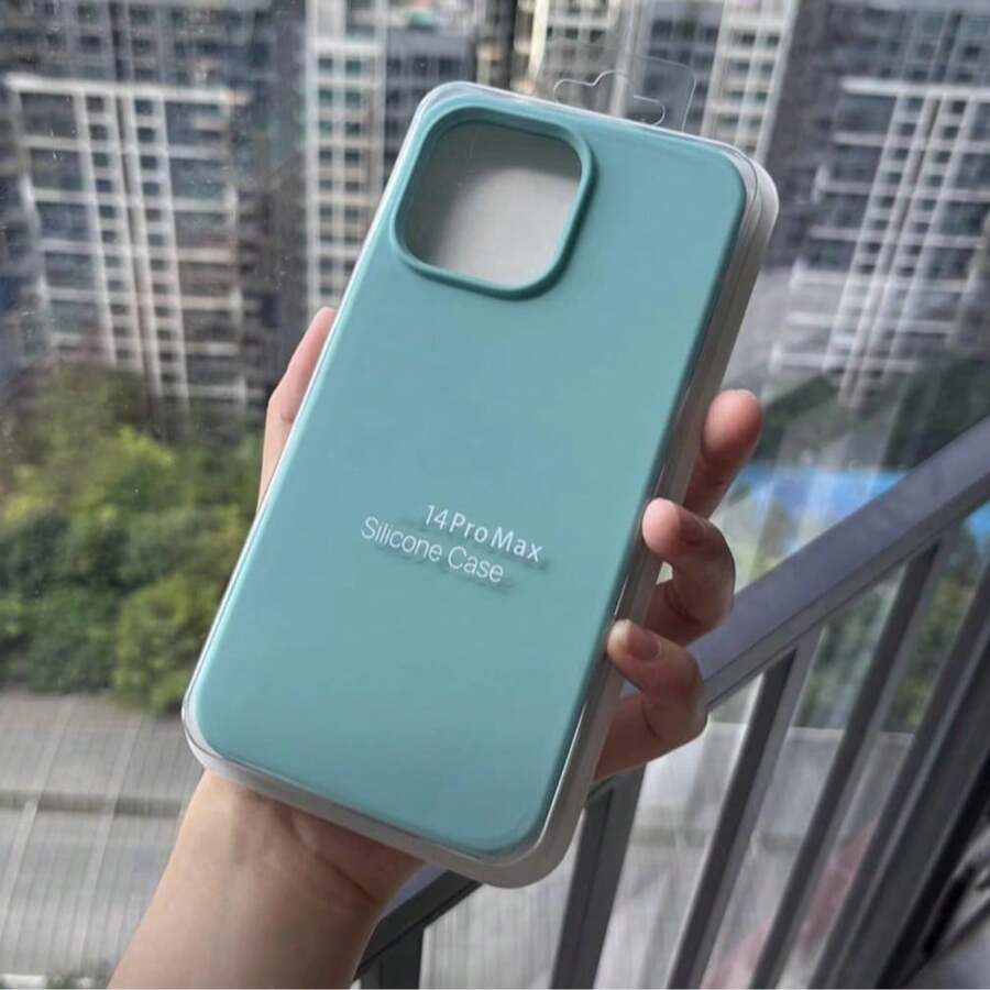 Velvety Silicone Case, Soft Touch And Premium Protection - màu xanh lá - Xem 1