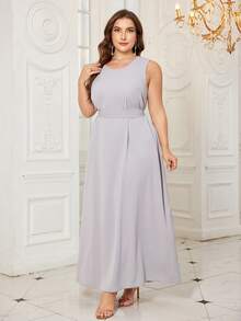 UNITHORSE Plus Women's Stand Collar Floating Piece Sleeve Waistband Maxi New Luxury Beaded Lace Embroidery Waistband Two Pieces Set Turkish Robe Dress For Women - Khaki - View 8