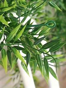 1件/3件装人造竹藤，人造垂吊藤蔓，竹叶藤蔓，人造植物装饰，适用于家居装饰、厨房、餐桌、客厅、卧室、餐桌摆饰、订婚、婚礼、派对布置、感恩节、新年装饰、生日礼物 - 彩色 - 查看 7