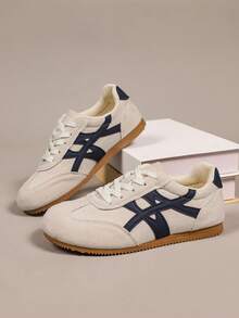 女士新款时尚软底休闲运动鞋，百搭舒适 - 灰色 - 查看 1