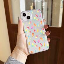 Una funda de teléfono transparente de alta calidad con una estética de paleta de helado de sandía colorida, una funda de protección creativa y moderna, resistente a golpes y caídas, duradera y a prueba de manchas, adecuada para todas las series de teléfonos , compatible con  17/17 Pro/17 Pro Max/17 Air/ 16/16 Pro/16 Pro Max/16 Plus/ 15/15 Pro Max/15 Pro/15 Plus/ 14/14 Pro/14 Plus/14 Pro Max/ 13/13 Pro/13 Pro Max/12/12 Pro/12 Pro Max/11/11 Pro/11 Pro Max/XR/X/XS/XS Max - Regalos de cumpleaños lindos y modernos para mujeres y amigas - Transparente 1029 - Ver 2