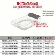 1 件厚实、柔软、透气的雪花印花床垫罩（单人床笠），触感温暖，吸湿排汗，防滑，易于拆卸和机洗，适合所有季节，28 厘米高