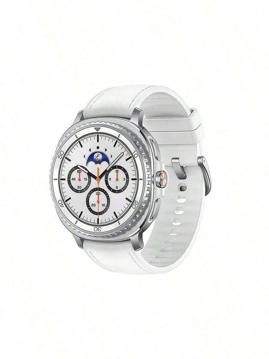Samsung Smartwatch Galaxy Watch8 Classic con Bluetooth 5.3, llamadas inalámbricas, monitoreo de oxígeno en sangre en tiempo real, resistencia al agua de 5ATM, múltiples modos deportivos, batería de larga duración y color Galaxy White. - galaxia blanca - Ver 1