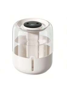 Large Capacity Quiet Humidifier With Digital Display & Night Light - Dual-Mode Operation, USB-Powered, 10.14oz/H Humidification, 1.61-2.64gal Capacity, Modern Aesthetic | Sleek Design | Plastic Construction, Humidifier For Room - Beige - View 3