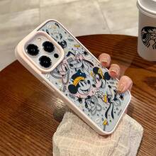 Miniso Disney Halloween Mickey & Friends Clear MagSafe Phone Case - Spooky Pattern With MagSafe Compatibility  For IPhone 17/17 Pro/17 Pro Max/17 Air/16/15/14/13/12/11/X Series,Iphone 17 Pro Max Case,Iphone 17 Pro Case,Iphone 17 Case,Stocking Stuffers,The Girlfriend,The Chosen,Early Fall Fashion - Xám - Xem 3