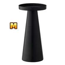 Bronze/Black Metal Pillar Candle Holder, Modern Iron Column Candlestick, Centerpiece For Dining Table, Birthday Party, Wedding, Home Decor, Gift Gifts Graduation - Black - View 10