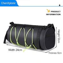 Mountain Bike Front Frame Bag Tube Bag Cylinder Head Bag Waterproof Large Capacity Multi-Functional Cycling Gear Cycling Bag Portable Storage Multi-Purpose Bag - 綠色 - 查看 2