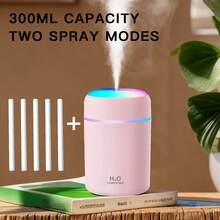 300 ml USB Zasilany Kolorowy Mini Nawilżacz, Do Domu, Biura, Samochodu - Opcje Wielokolorowe, Codzienne Nawilżanie, Zapobieganie Suchości