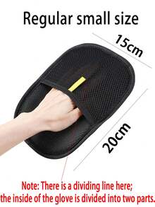 一副防静电除毛手套 + 一把除毛梳（有小号和大号可选），双面宠物毛发刷，猫狗除蚤梳，除毛器，防静电除毛工具，猫狗美容刷，适用于去除衣物、沙发和宠物身上的毛发，也适用于去除猫狗毛发。 - 彩色 - 查看 10