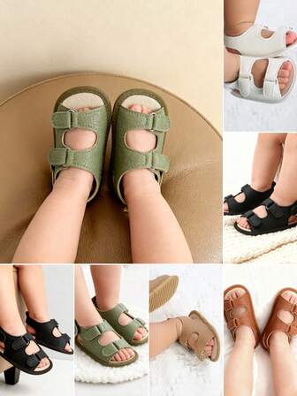 Infant Infant Boy Girl Sandals Newborn Non-Slip Soft Rubber Sole Sandals For Infant Boys Open-Toe Outdoor Casual Summer First Walkers Shoes