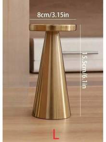 Bronze/Black Metal Pillar Candle Holder, Modern Iron Column Candlestick, Centerpiece For Dining Table, Birthday Party, Wedding, Home Decor, Gift Gifts Graduation - Bronze - View 9