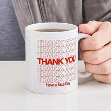 Tazas de café de cerámica de 11 oz (325 ml) de CafePress, gracias, que tengas un buen día - Multicolor - Ver 5
