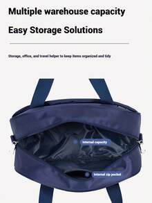 Esta bolsa de viaje de gran capacidad y diseño clásico presenta un elegante diseño de unicolor, simple, versátil y ligero. Su correa para el hombro ajustable y multifuncional la hace ideal para escapadas de fin de semana, viajes de negocios y visitas al gimnasio. Además, se puede utilizar para guardar útiles escolares.