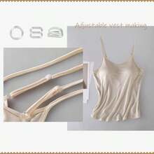 Wzttdm 109 Yards Clear Bra Straps, Transparent Elastic Band For Sewing, 180 Pcs 6 Styles Bra Strap Clips, Adjustment Bra Strap Hooks For DIY Shoulder Bra Strapless Dress Sewing Project - trắng - Xem 4