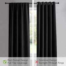 Short Blackout Curtains For Kitchen Over Sink 45 Inch Long Thermal Insulated Black Out Curtain For Bedroom Rod Pocket Drapes For Bathroom Small Window 2 Panels Set Black 42 Inches Wide - 黑色 - 查看 6