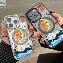 Funda para teléfono: Sinfonía Soñadora del Universo y Diseño de Patrón Oceánico con Soporte Magnético y Carga Inalámbrica Compatible con  16, 16 Plus, 16 Pro, 16 Pro Max,  15, 15 Plus, 15 Pro, 15 Pro Max, 14, 14 Plus, 14 Pro, 14 Pro Max, 13, 13 Pro, 13 Pro Max, 12, 12 Pro, 12 Pro Max, 11 - Color mezclado 1 - Ver 10