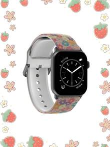 层叠花瓣硅胶表带，兼容 38mm、40mm、41mm、42mm、44mm、45mm、49mm，适用于 Series Ultra/S11/S10/SE/8/7/6/5/4/3/2/1，粉色、紫色、黄色、蓝色可选。 - 彩色 - 查看 3
