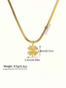 1pc Stainless Steel Necklace, Vintage Gold Flower Pendant, Thick Twisted Chain, Fashion Charm Necklace For Women, Mother's Day Gift, Valentine's Day Gift, New Year Party Gift, Holiday Gift, Anniversary Gift