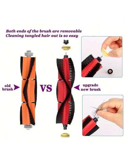 Accessories Set Xiaomi Mijia S5/S5MAX/S6/E4/E5 Robot Stofzuiger Cleaner, Includes Dust Bag, Mop Cloth, Main Brush view 3