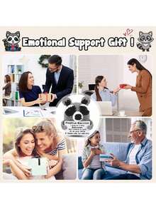 1 件 活泼浣熊，手工钩织励志礼物，毛绒动物，适合送给男士、女士、朋友、同事、家人，鼓励韧性的礼物。 - 彩色 - 查看 7