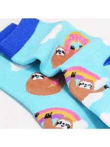 5 Pairs Of Women's Sloth Socks Corgi Socks, Women's Socks, Fun And Cute Socks, Women's Gifts - Multicolor - View 8