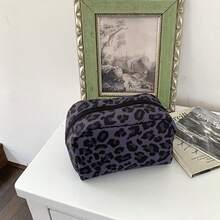 New Leopard Print Cosmetic Bag/Lipstick Case, Large Capacity Makeup Organizer, Versatile Design Summer Travel, Vacation Home Bathroom Decor Holiday Makeup Organizer Bathroom Accessories Back To School