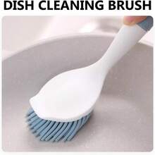 Healeved Cepillo De Lavado De Trastes De Silicona con Mango Largo No Se Adhiere Al Aceite Cepillo De Cocina Antideslizante para Limpiar Ollas y Sartenes Ideal para Eliminar Grasa y Suciedad - 1 - Ver 1