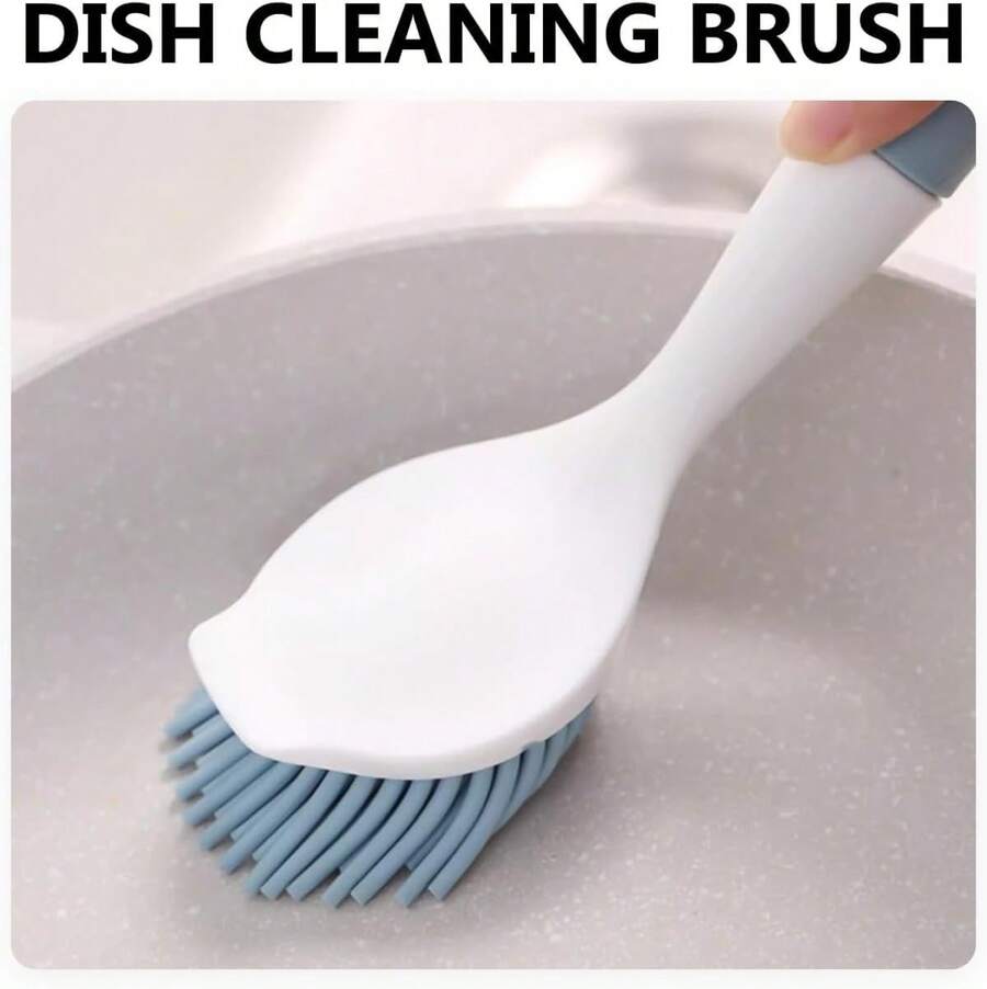 Healeved Cepillo De Lavado De Trastes De Silicona con Mango Largo No Se Adhiere Al Aceite Cepillo De Cocina Antideslizante para Limpiar Ollas y Sartenes Ideal para Eliminar Grasa y Suciedad - 1 - Ver 1