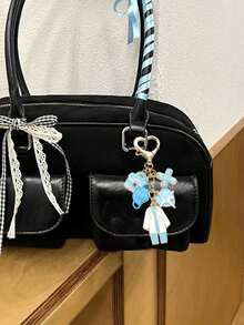 護士醫生主題圓形金屬鑰匙圈，飾有心形與醫療元素，兩種顏色可選，金色心形彈簧夾 | 可用於裝飾包包/汽車/鑰匙/耳機/手機殼，情侶吊飾 | 給護士/醫生的專業禮物 – 國際護士節/聖誕節/感恩節/情人節/節日禮物的理想選擇，經典設計，金色飾面，返校必備時尚鑰匙圈 - 彩色 - 查看 3