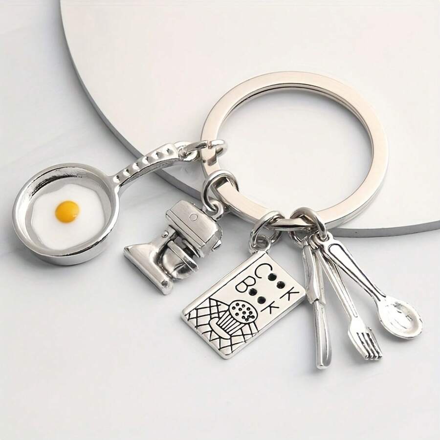 Cooking Tool Hanging Decoration, Metal Keychain Wallet, Handheld Car Rental Pendant, Mobile Phone Pendant