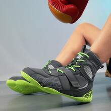 Men's Wrestling Shoes With Lightweight,Sdtdid Boxing Shoes Made Of Micro Suede For Gym,Powerlifting,Bodybuilding,Training Etc. - Grey - View 7