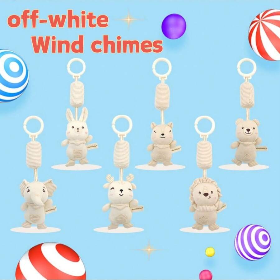 Cartoon Animal Soft Plush Hanging Doll For Baby Crib, Built-In Rattle And Crinkle Paper, 0-12 Months Infant Sensory Doll, Ideal Birthday, Christmas And Holiday Gift For Boys And Girls