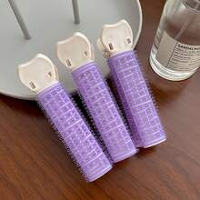 两件套丰盈发根夹，易于造型的卷发棒，可快速打造蓬松发型，轻巧塑料材质，白色底座粉色顶部，经久耐用，适合派对和日常使用，增加发量，卷发夹设计，功能性发饰，发夹