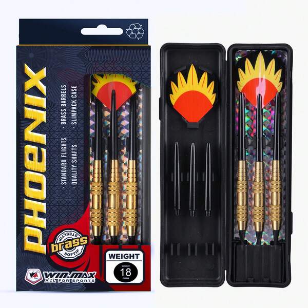 WIN.MAX Set de dardos suaves y seguros de 18g, caja de regalo de dardos de punta de plástico para competición y entrenamiento profesional, adecuado para tableros de dardos electrónicos y de plástico